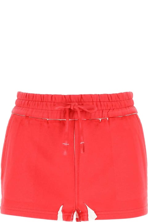 Miu Miu Sale for Women Miu Miu Red Cotton Shorts