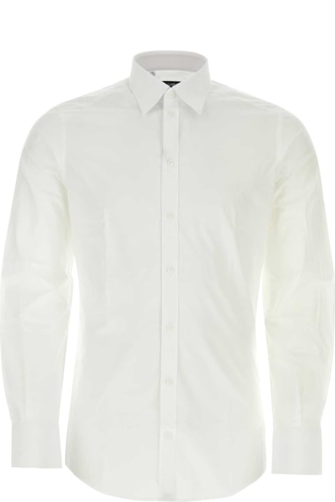 Sale for Men Dolce & Gabbana White Poplin Shirt
