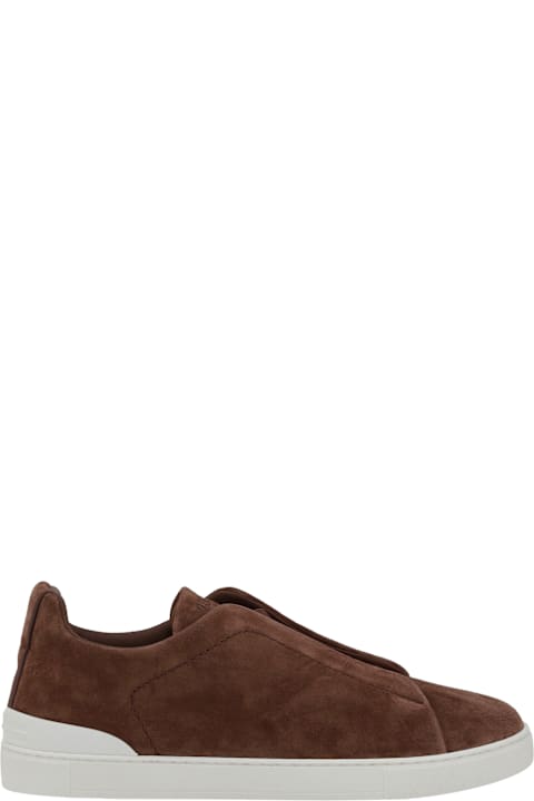 Zegna Sneakers for Men Zegna Suede Leather Sneakers