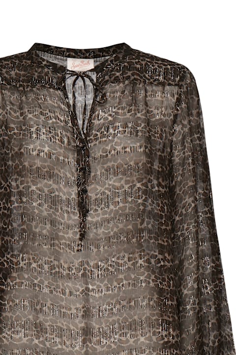 MC2 Saint Barth for Women MC2 Saint Barth Harper Silk Blouse With Animal Print