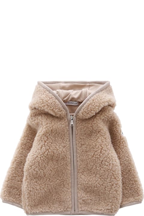 Homeware Moncler Beige Eco-fur For Babykids With Logo