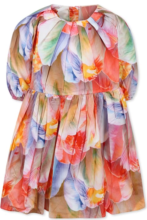 Homeware Molo Multicolor Dress For Girl With Tulip