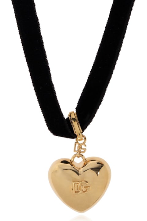 قلادات معدنية لـ السيدات Dolce & Gabbana Dg Heart Pendant Choker