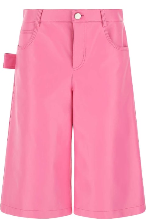 Bottega Veneta for Women Bottega Veneta Pink Nappa Leather Bermuda Shorts