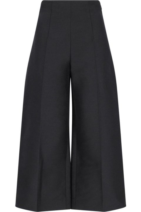 Pressed Crease Cropped Trousers