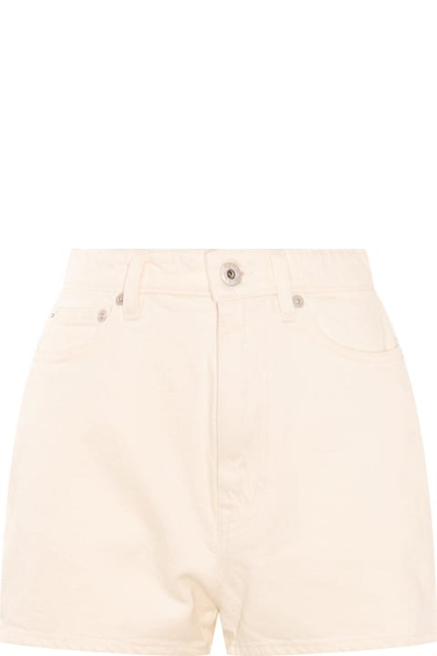 Kenzo Pants & Shorts for Women Kenzo Logo Patch Bleached Shorts