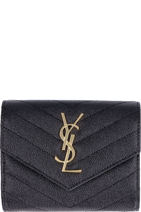 Wallets for Women Saint Laurent Logo Leather Wallet