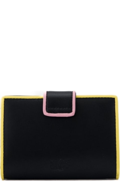 Pinko for Women Pinko Leather Wallet With Multicolor Profiles