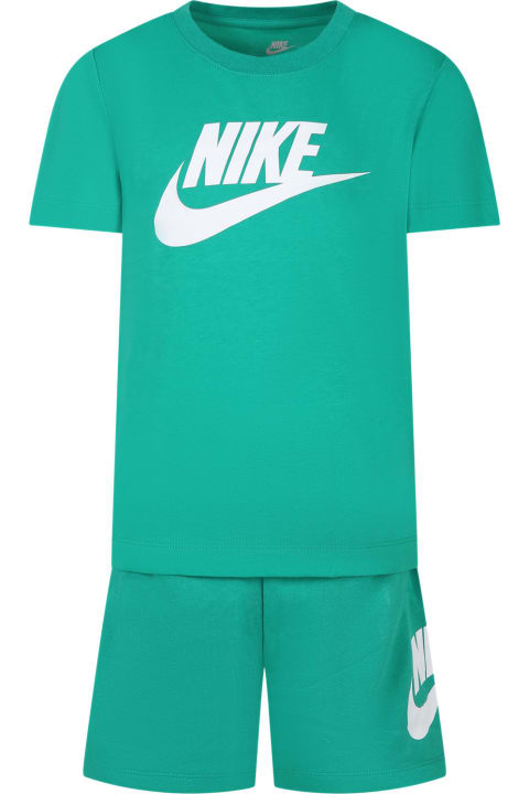 Nike for Kids Nike Green Suit For Boy With Logo