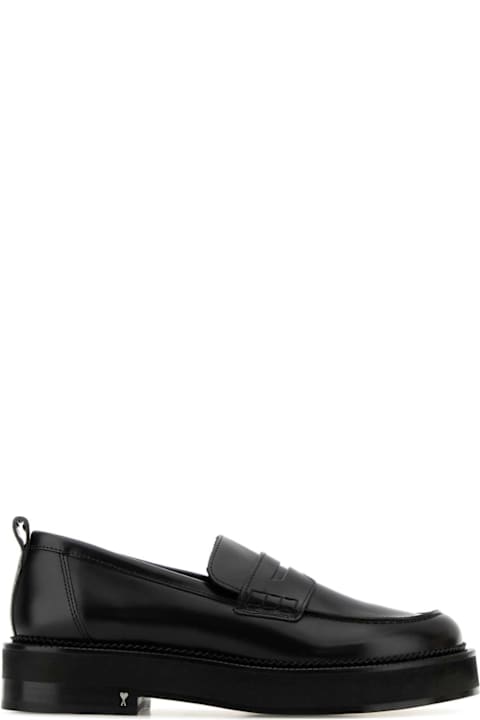 Ami Alexandre Mattiussi Other Shoes for Men Ami Alexandre Mattiussi Black Leather Loafers