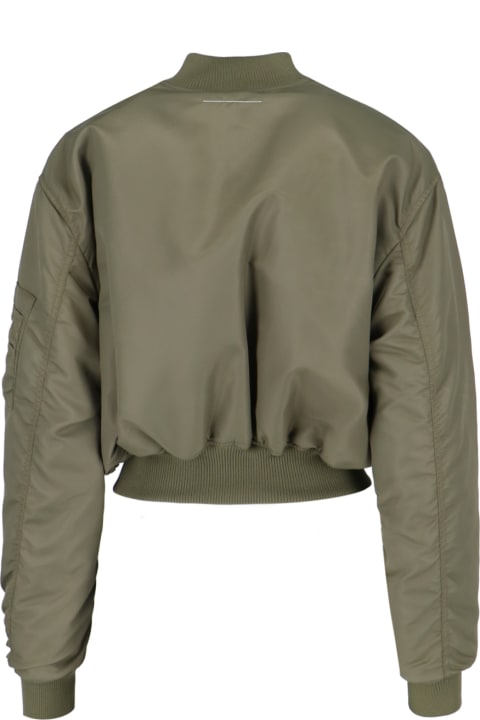 MM6 Maison Margiela Coats & Jackets for Women MM6 Maison Margiela Logo Crop Bomber Jacket