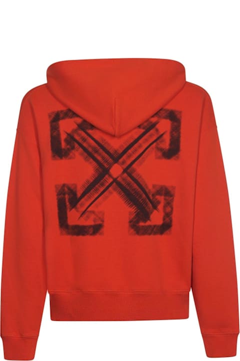 Off-White لـ Men Off-White Logo Printed Drawstring Hoodie