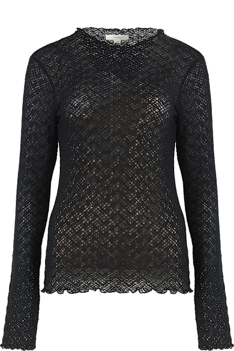 Vince لـ Kids Vince Top Long-sleeved Diamond In Lace