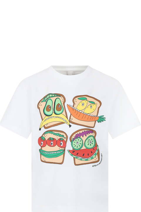 Stella McCartney Kids T-Shirts & Polo Shirts for Boys Stella McCartney Kids White T-shirt For Boy With Toast Print