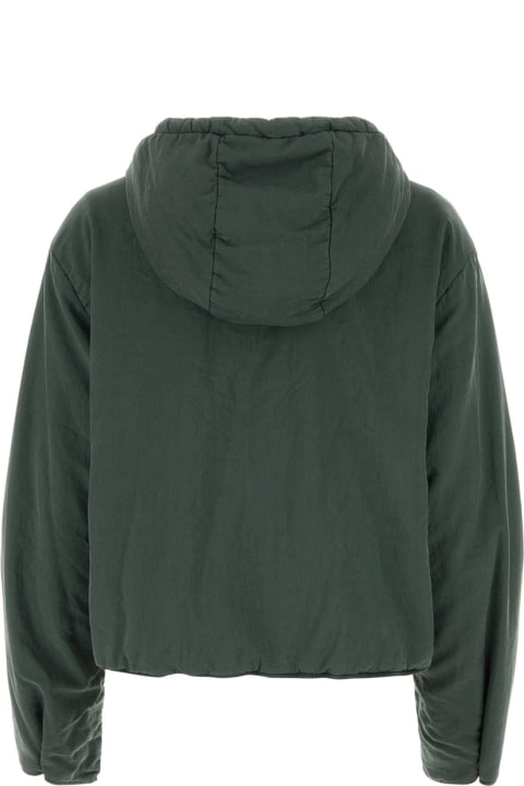 Jil Sander Coats & Jackets for Women Jil Sander Green Nylon Blend Sweatshirt
