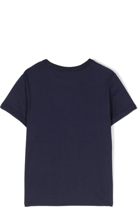 Little Marc Jacobs for Kids Little Marc Jacobs Marc Jacobs T-shirt Blu Navy In Jersey Di Cotone Bambino