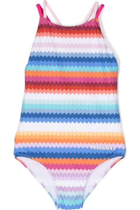 Fashion for Kids Missoni Kids One-piece Swimsuit With Multicolored Chevron Pattern