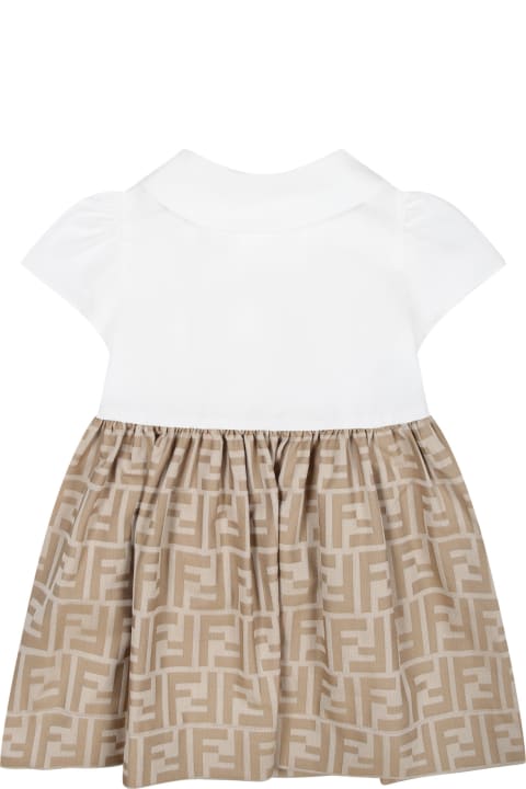 Fashion for Baby Girls Fendi Multicolor Dress For Baby Girl With Iconic Ff