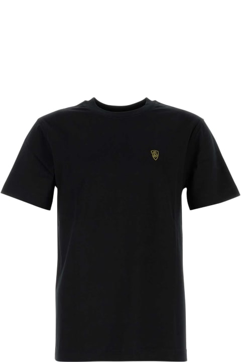 Burberry ملابس علوية لـ القسم الرجالي Burberry Black Cotton T-shirt