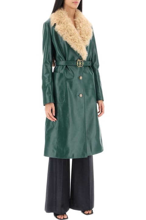 Bally Women Bally Leather And Shearling Coat