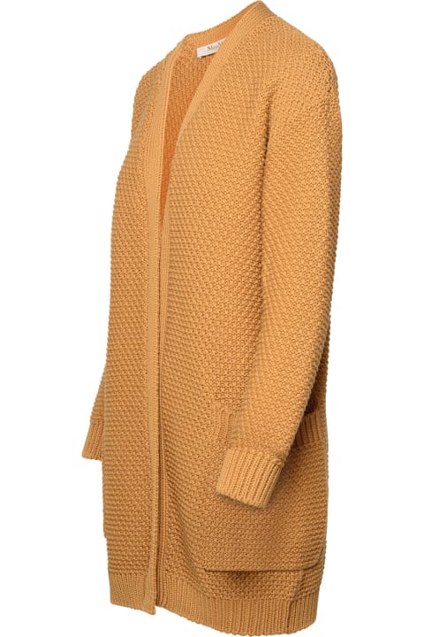Sweaters for Women Max Mara Caramel Cotton Cardigan