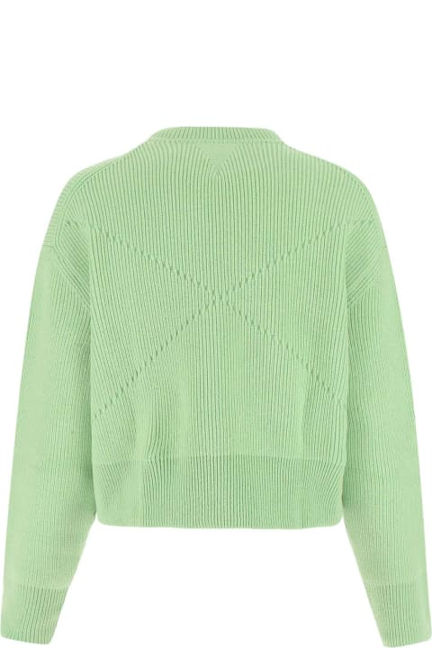 Bottega Veneta for Women Bottega Veneta Pastel Green Stretch Cashmere Blend Sweater