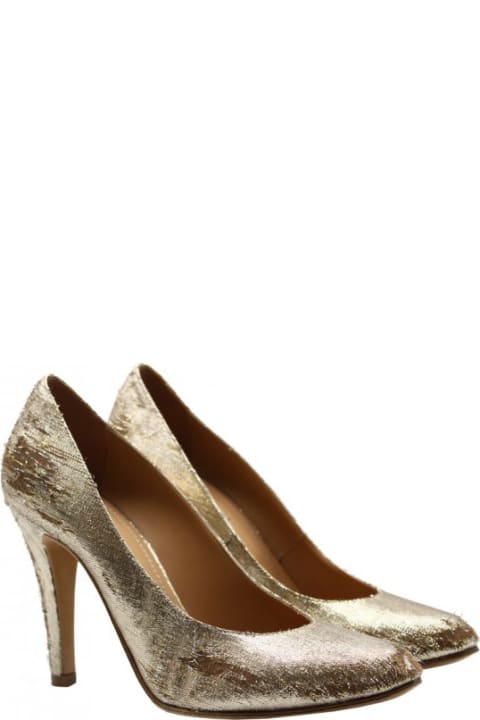 Fashion for Women Maison Margiela Pump With Destroyed Effect Gold Lurex Fabric