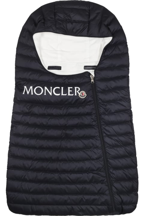 Moncler Accessories & Gifts for Baby Girls Moncler Blue Sleeping Bag For Babies