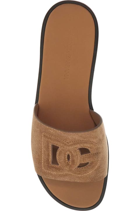 Dolce & Gabbana Sandals for Men Dolce & Gabbana 'dg Logo Suede Slides For Stylish