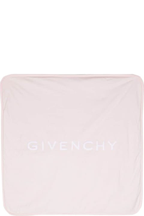 Givenchyのベビーガールズ Givenchy Givenchy Coperta Rosa In Cotone Baby Girl