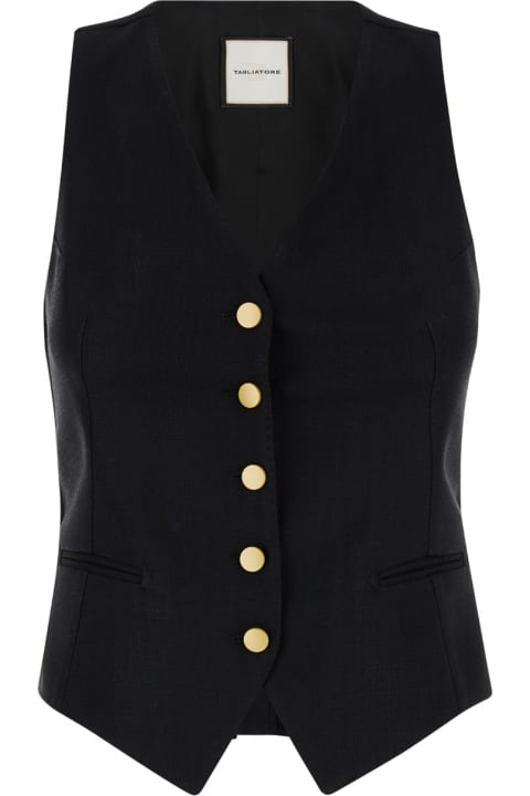 Tagliatore Coats & Jackets for Women Tagliatore Black 'giselle' Blazer In Linen Woman