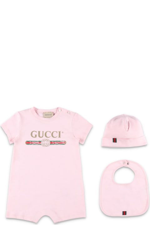 キッズ新着アイテム Gucci Gucci Logo Cotton Gift Set