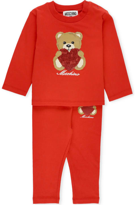 ベビーガールズ Moschinoのボディスーツ＆セットアップ Moschino Heart Teddy Bear Two-piece Set