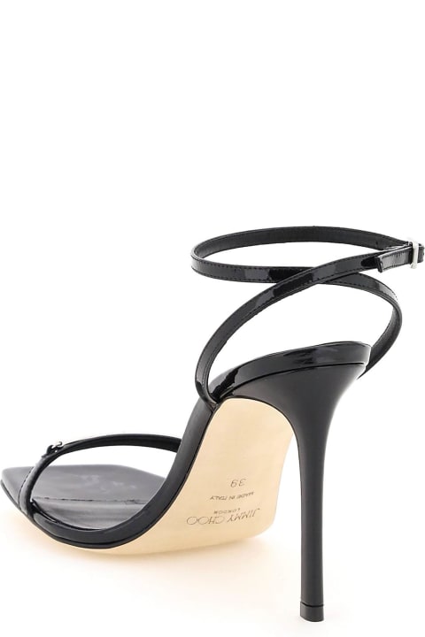 JIMMY CHOO の靴♪ ★JAXON★ 95mm【多色在庫】 JIMMY CHOO Jaxon 95 embellished patent-leather sandals | THE