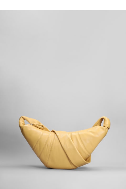 Lemaire Totes for Women Lemaire Meduim Croissant Shoulder Bag In Yellow Leather