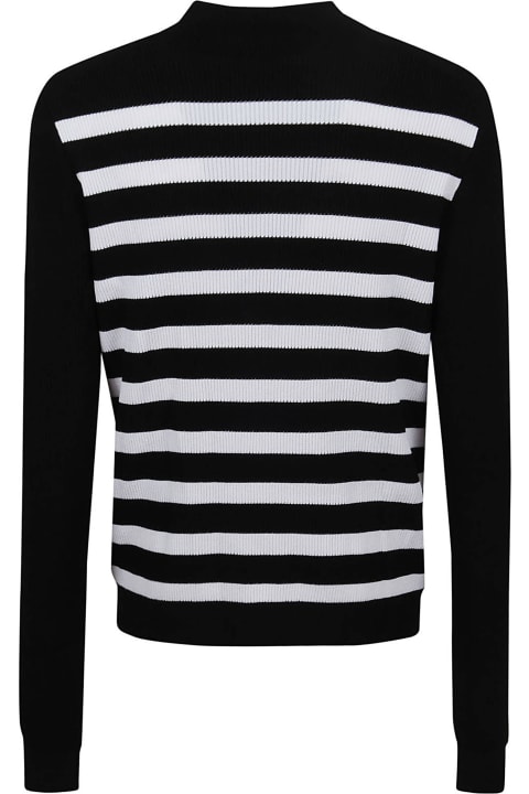 Stripes Fitted Trucker Sweater