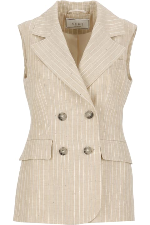 Peserico Coats & Jackets for Women Peserico Striped Gilet