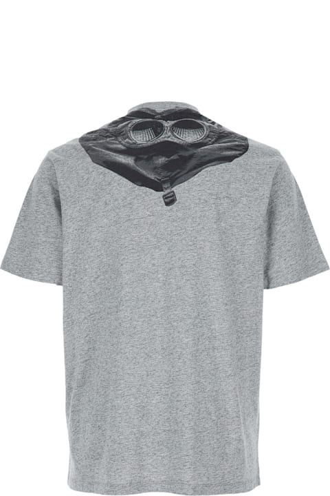 C.P. Company Topwear for Men C.P. Company Grey T-shirt With Logo Printed On The Front In Cotton Man