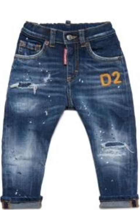 Dsquared2 ملابس تحتية لـ رُضع بنات Dsquared2 Jeans With A Worn Effect