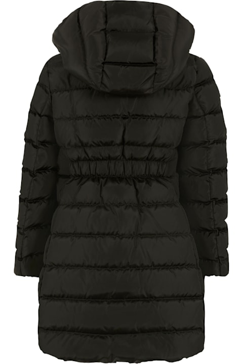 Homeware Moncler Black Charpal Down Jacket For Girl With Logo