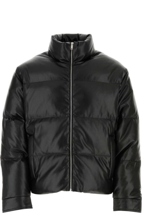 Nanushka Coats & Jackets for Men Nanushka Black Synthetic Leather Marron Down Jacket