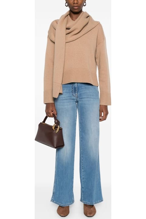 Peserico for Kids Peserico Peserico Five Pocket Light Blue Denim Trousers