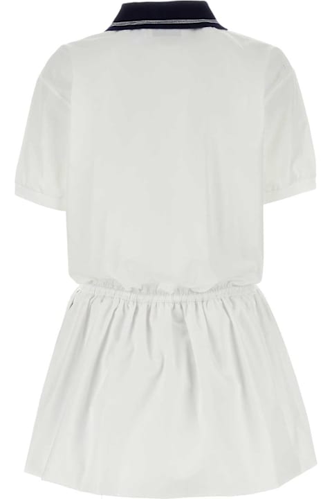 Miu Miu Sale for Women Miu Miu White Cotton Polo Dress