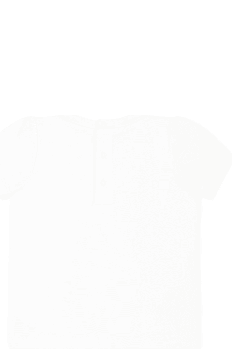 Homeware Moschino White T-shirt For Baby Girl With Bicycle Print