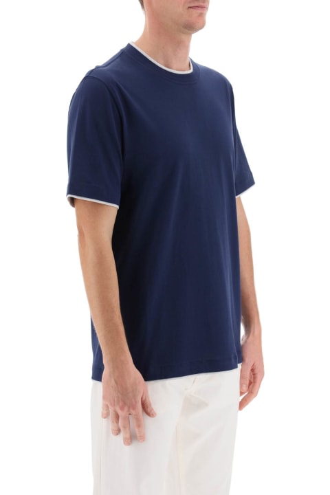 Brunello Cucinelli Clothing for Men Brunello Cucinelli Layered-effect Crewneck T-shirt