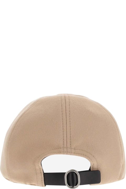 Hats for Women Jil Sander Logo Embroidered Curved-peak Baseball Cap