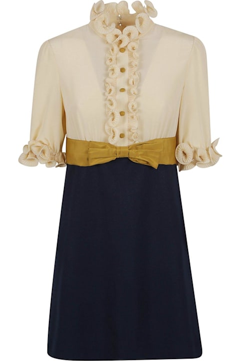 Clothing Sale for Women Valentino Garavani Crepe De Chine Bow Detailed Mini Dress