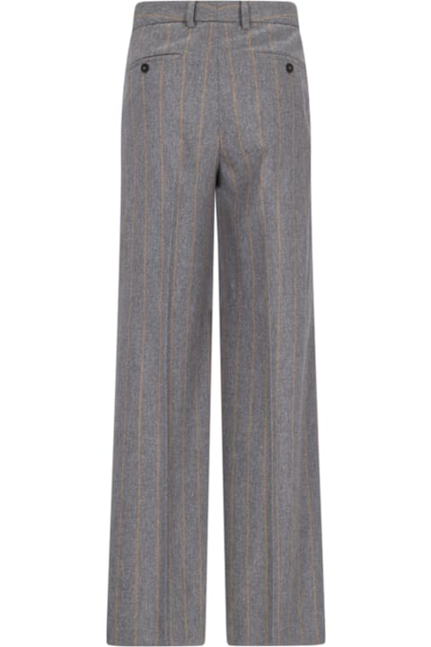 Incotex سراويل طويلة وقصيرة لـ السيدات Incotex Pinstriped Straight Pants