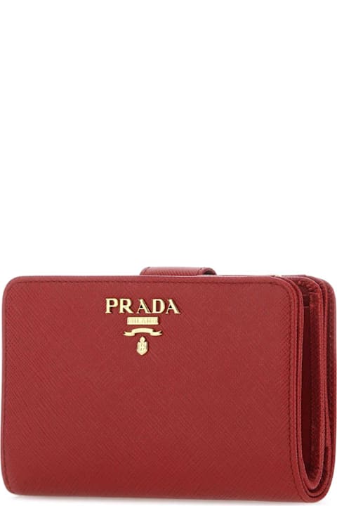 Prada Accessories for Women Prada Red Leather Wallet