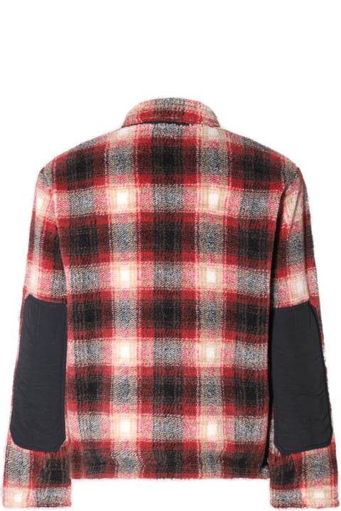 Woolrich Coats & Jackets for Men Woolrich Checked Funnel Neck Jacket